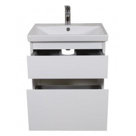 Тумба Элит консольная 60 см с умывальником Элит (Белый мат)