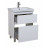 Тумба Элит напольная 60 см с умывальником Элит (Белый мат)