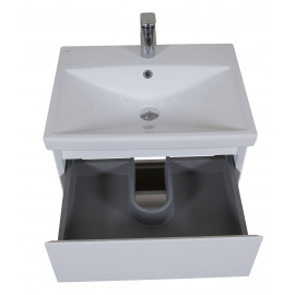 Тумба Элит напольная 60 см с умывальником Элит (Белый мат)