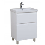 Тумба Элит напольная 60 см с умывальником Элит (Белый мат)