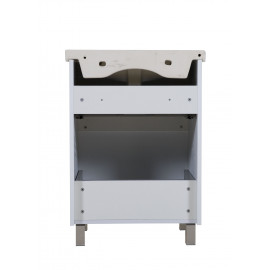 Тумба Элит напольная 60 см с умывальником Элит (Белый мат)