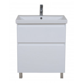 Тумба Элит напольная 70 см с умывальником Элит (Белый мат)