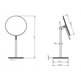 MM-FRB036CP косметическое зеркало настольное круглое Liberty 200 мм