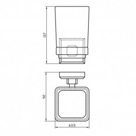 Стакан для зубных щеток Леонардо, черный матовый 9921А