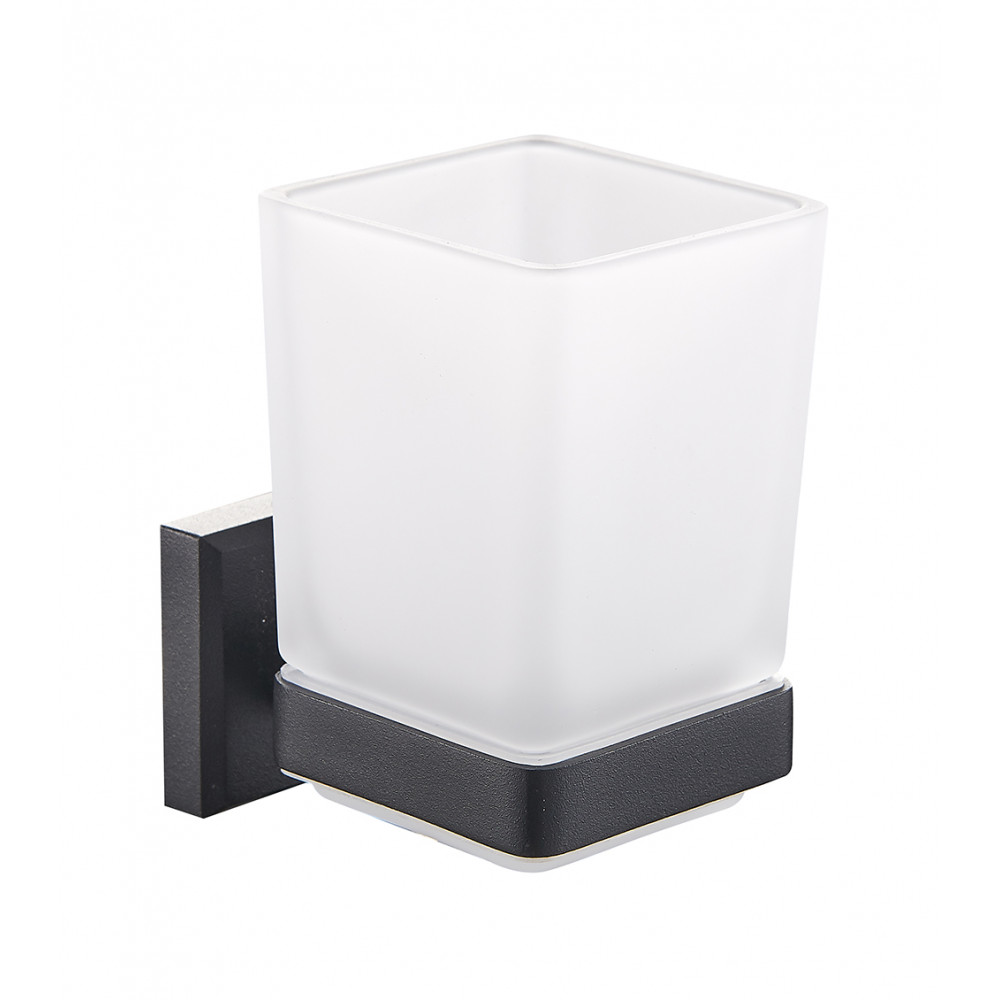 Стакан для зубных щеток Леонардо, черный матовый 9921А