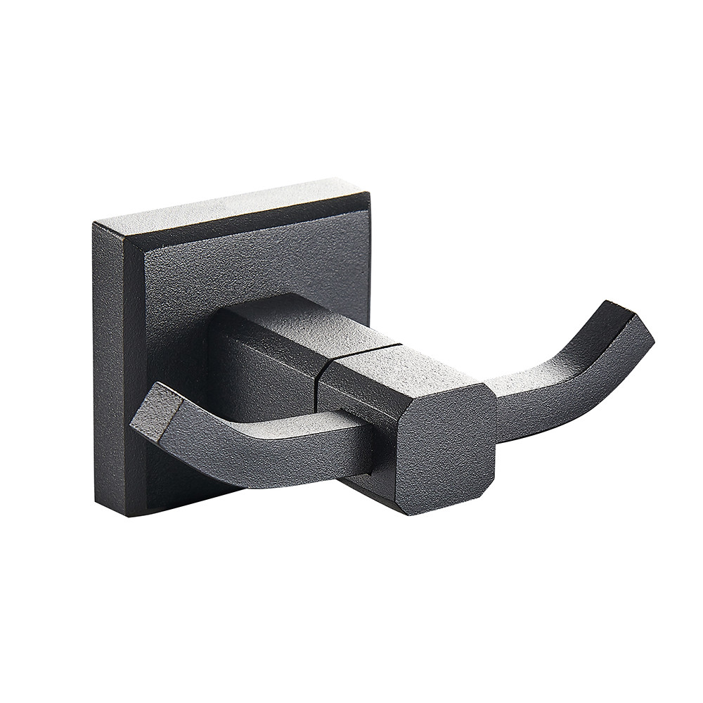 Крючок двойной Леонардо, черный матовый 9925 