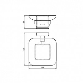 Мыльница Леонардо, черный матовый 9922