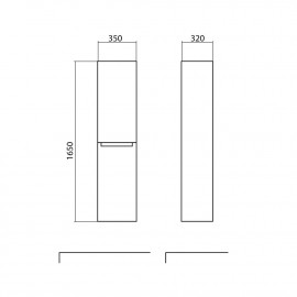 Пенал Омега подвесной  (Правый)