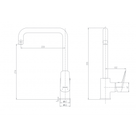 Смеситель для кухни CERTUS 90725