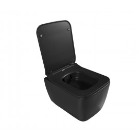 Унитаз подвесной безободковый Hera антрацит матовый, сиденье Slim Soft-Close