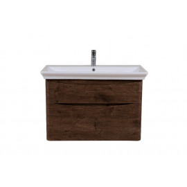 Тумба Америна консольная 100 см (Каштан) с умывальником Arica
