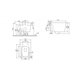 Унитаз консольный Hera с функцией биде и вентилем,  сиденье ibiza Soft-Close