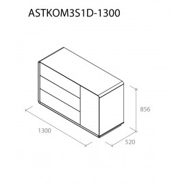 Комод Астрид серый
