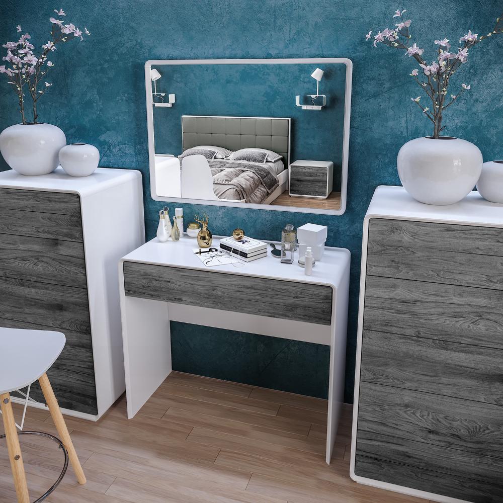 Зеркало Астрид серый