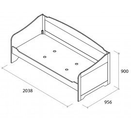 Диван-кровать Бьянка 90 см