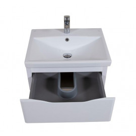 Тумба Венеция консольная 60 см Белая с умывальником Elite