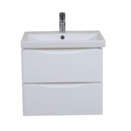 Тумба Венеция консольная 60 см Белая с умывальником Elite