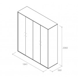 Шкаф HENNESSY 4-х дверный
