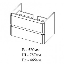 Тумба Акцент 80см со столешницей