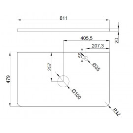 Тумба Акцент 80см со столешницей