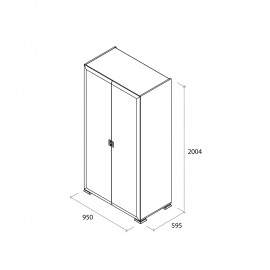 Шкаф для одежды 2-х дверный Kарат