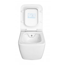 Унитаз консольный безободковый Hera c функцией биде, сиденье Ibiza софт-клоуз