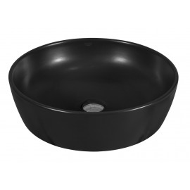 умивальник One 46 см чорний, матовий (круг)