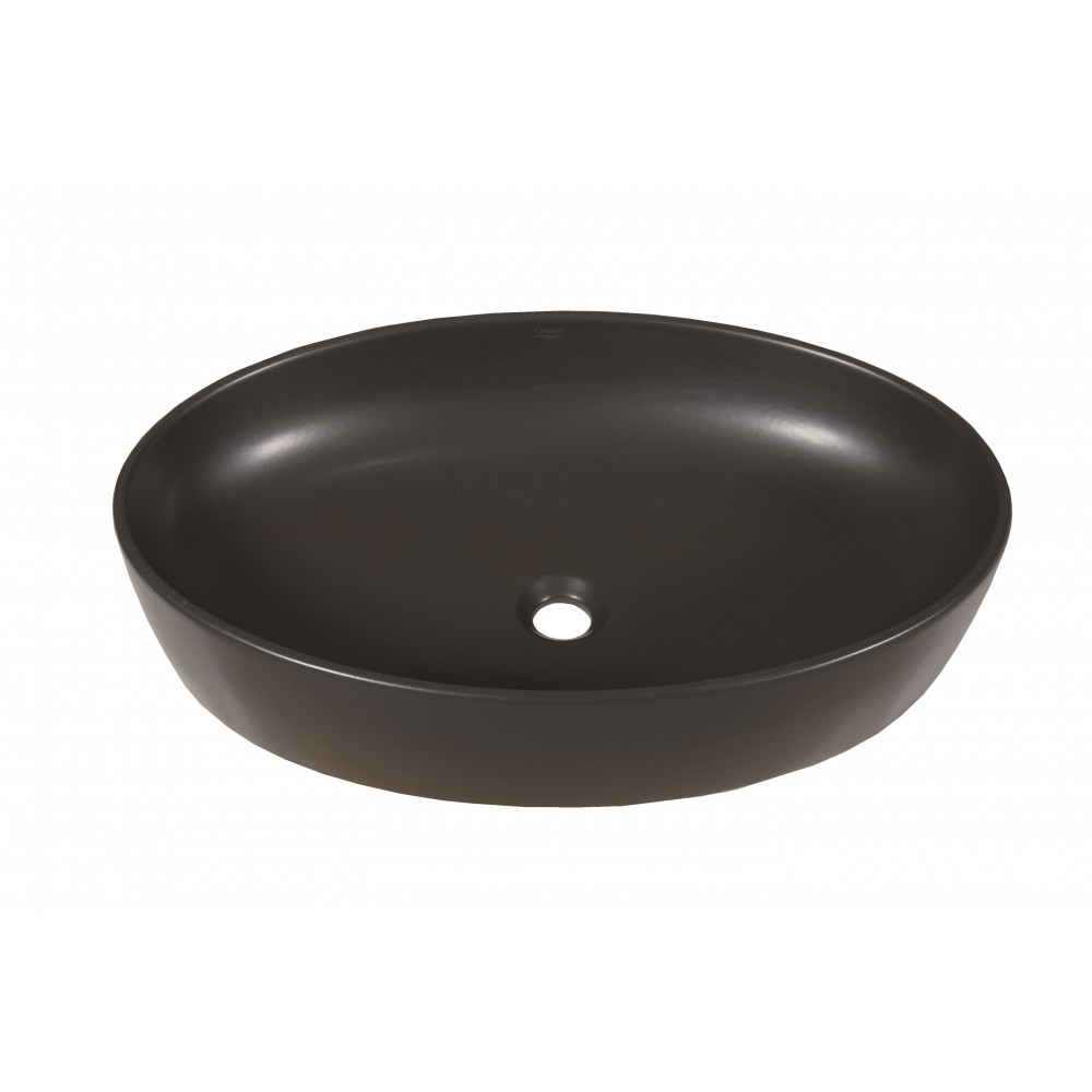 Умивальник One 67 см черный, матовый (овал)