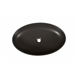 Умивальник One 67 см черный, матовый (овал)