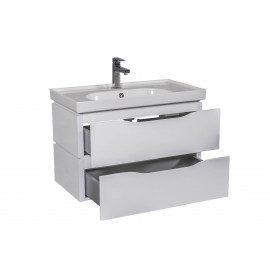 Тумба Венеция консольная 80 см Белая с умывальником Arya