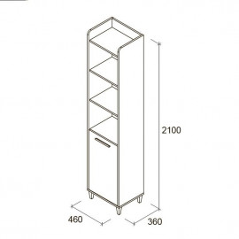 Книжный шкаф Dallas белый