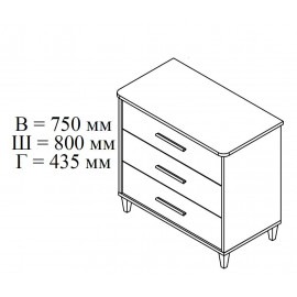 Комод Dallas белый