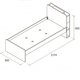 Кровать Dallas белая