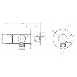 13002 VERONA смеситель для гигиенического душа с лейкой черный матовый