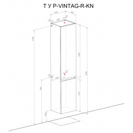 Пенал Винтаж (бетон) правый консольный