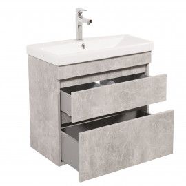 Тумба Винтаж консольная 80 см с умывальником Elite (Бетон)