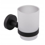 Стакан для зубных щеток Глория, стекло, чернаяй матовая 8121