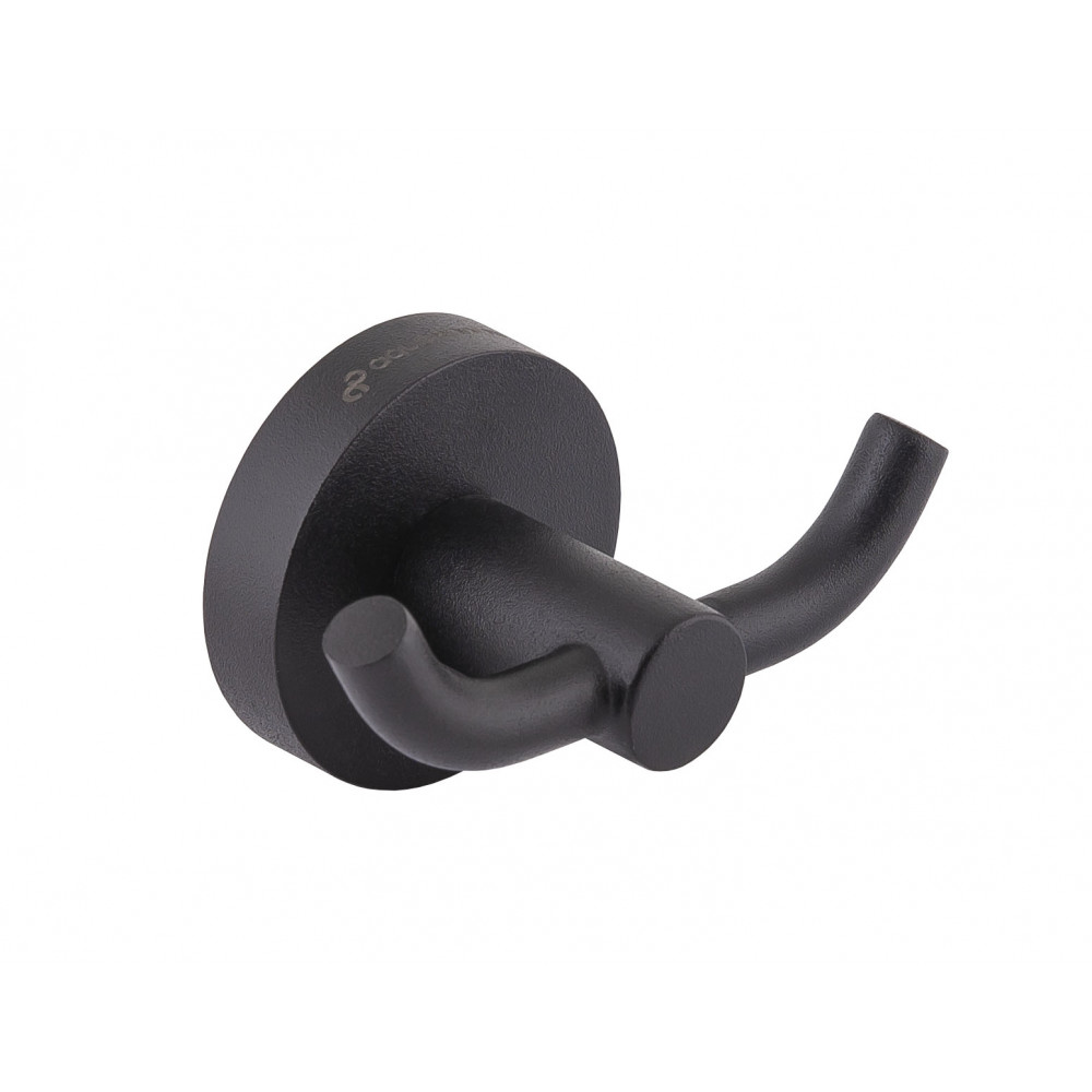 Крючок двойной Глория, черный матовый 8125