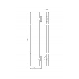 Полка стеклянная Глория, стекло, черная матовая 8127