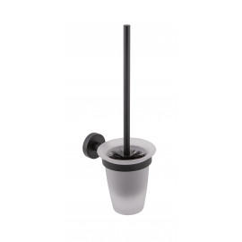 Щетка для унитаза Глория, стекло, черная матовая 8129