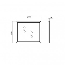 Зеркало Беатриче 100 см черный патина золото (позиция &quot;под заказ&quot;)