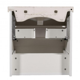 Тумба Винтаж (белый глянец) 60 см с умывальником Frame (консольная)