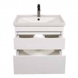 Тумба Винтаж (белый глянец) 60 см с умывальником Frame (консольная)