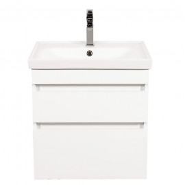 Тумба Винтаж (белый глянец) 60 см с умывальником Frame (консольная)