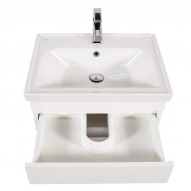 Тумба Винтаж (белый глянец) 60 см с умывальником Frame (консольная)