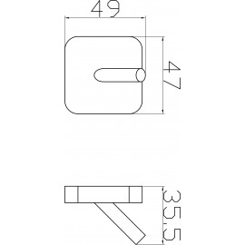 Крючок CAPRI, хром 6605