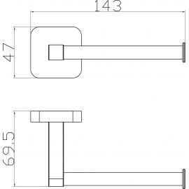 Держатель для бумаги открытый CAPRI, хром 6616