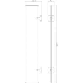 Полочка стеклянная CAPRI, стекло, хром 6627