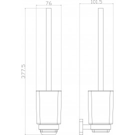 Щетка для унитаза CAPRI, стекло, хром 6629
