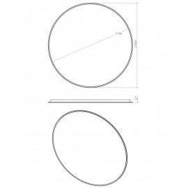 Зеркало Делла R-line D-80, с декоративной подсветкой NEW
